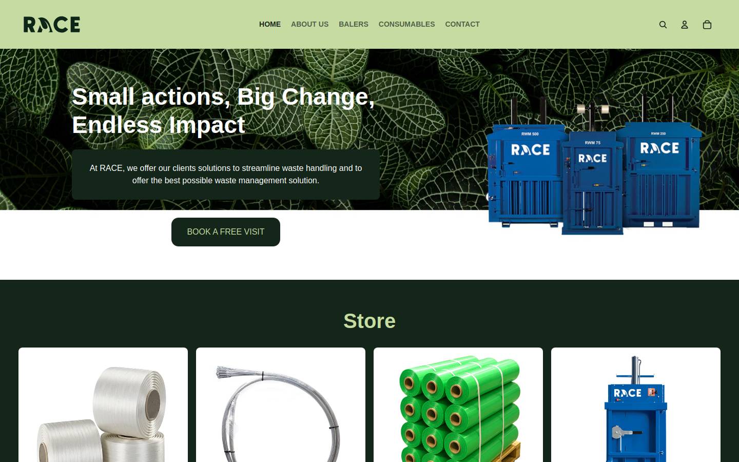 race.com homepage screenshot