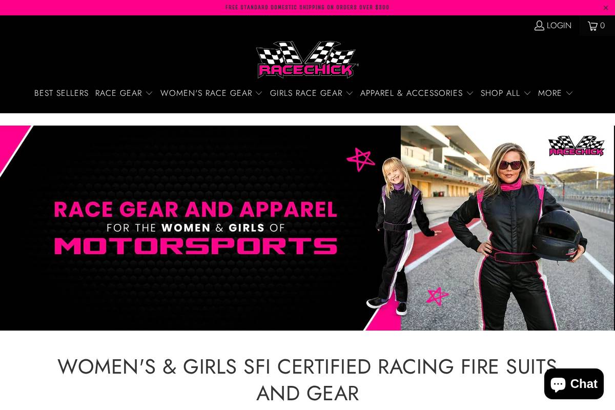 racechick.com homepage screenshot
