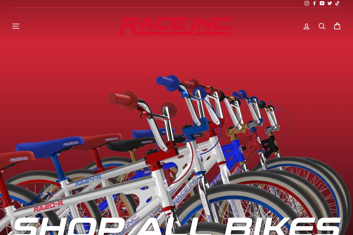 raceincbmx.com homepage screenshot