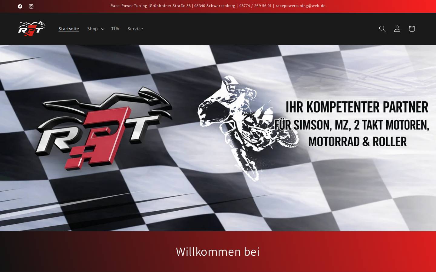 racepowertuning.de homepage screenshot