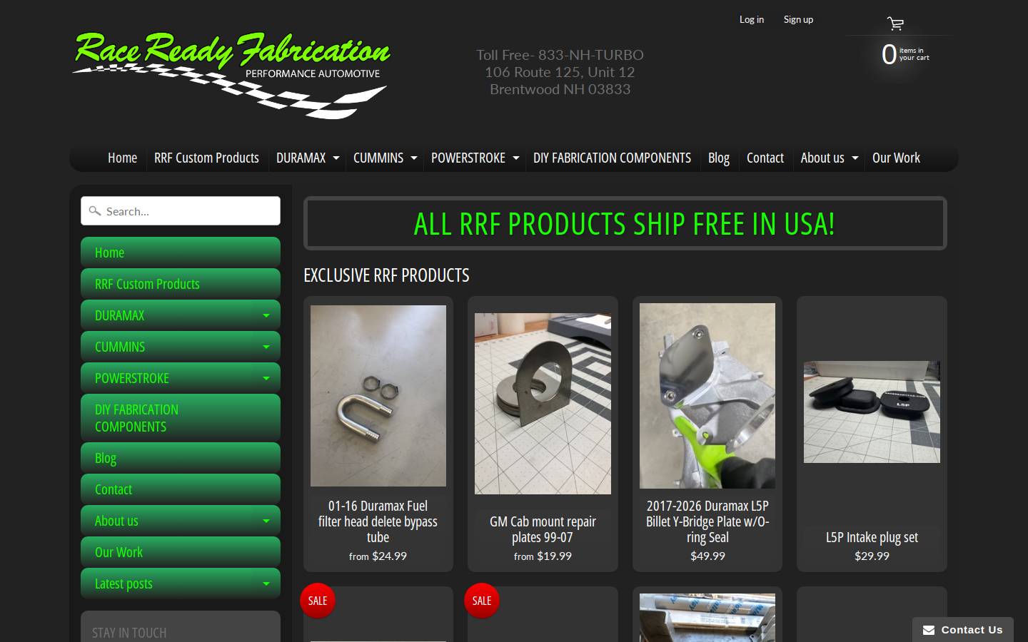 racereadyfab.com homepage screenshot