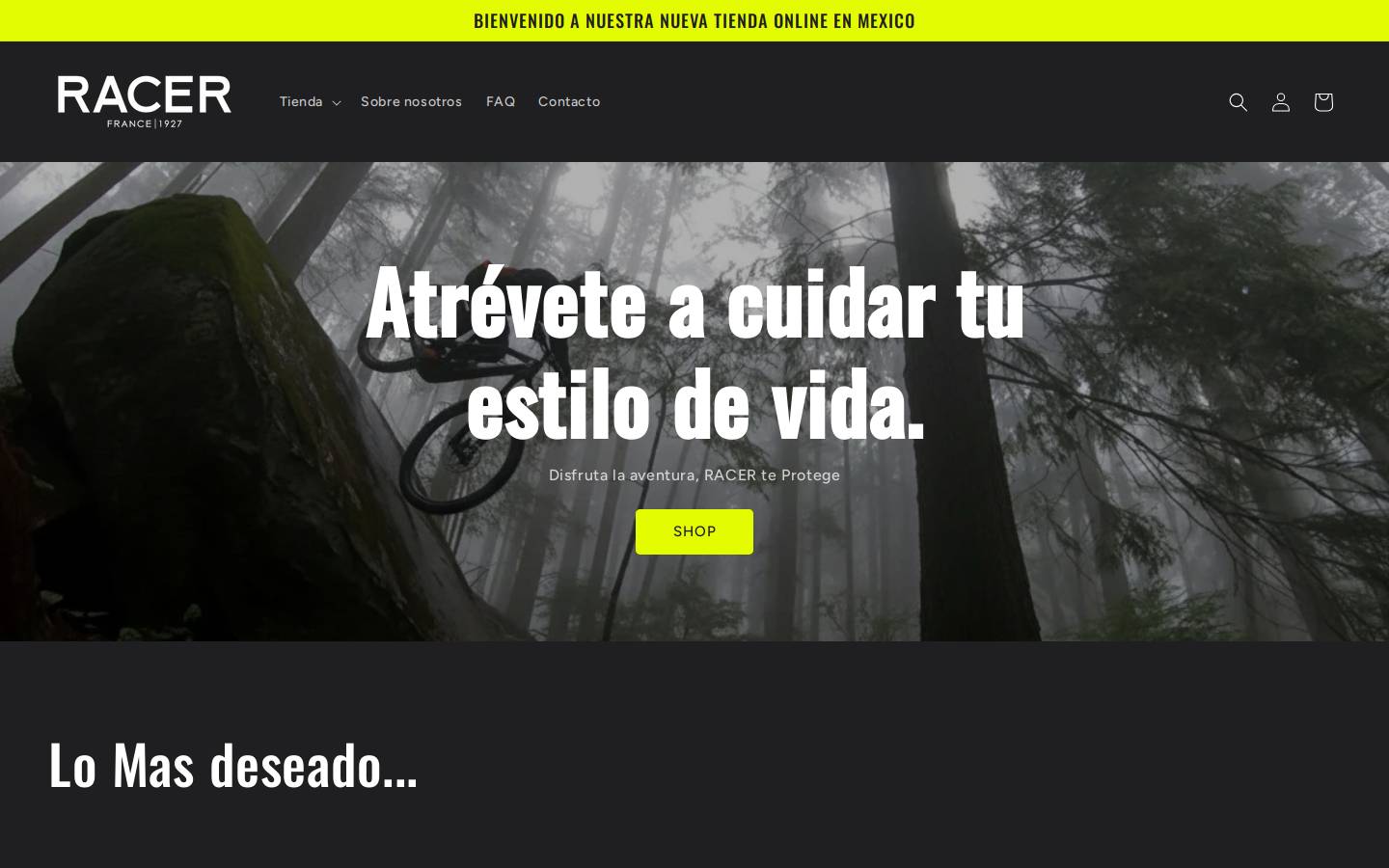 racermexico.com homepage screenshot