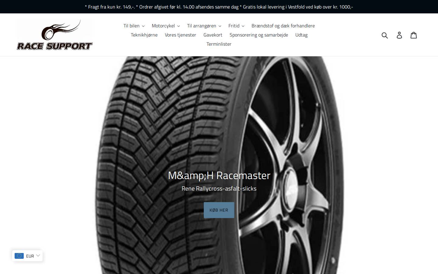 racesupport.dk homepage screenshot