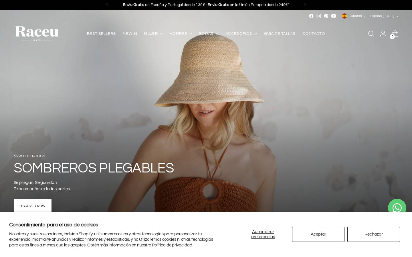 raceuhats.com homepage screenshot