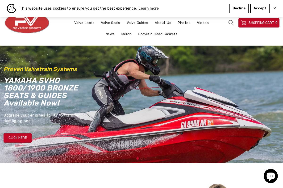 racevalves.com homepage screenshot