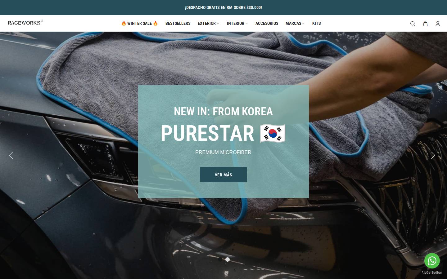 raceworks.cl homepage screenshot