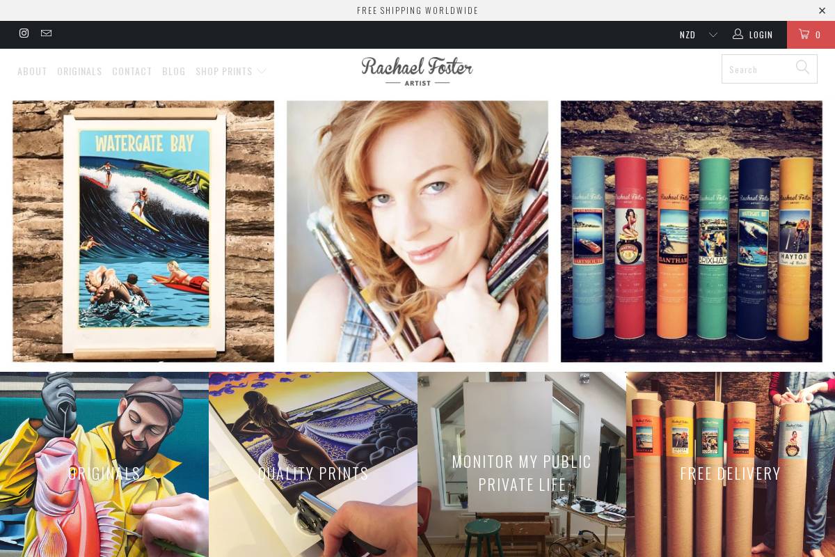 rachael-foster.com homepage screenshot