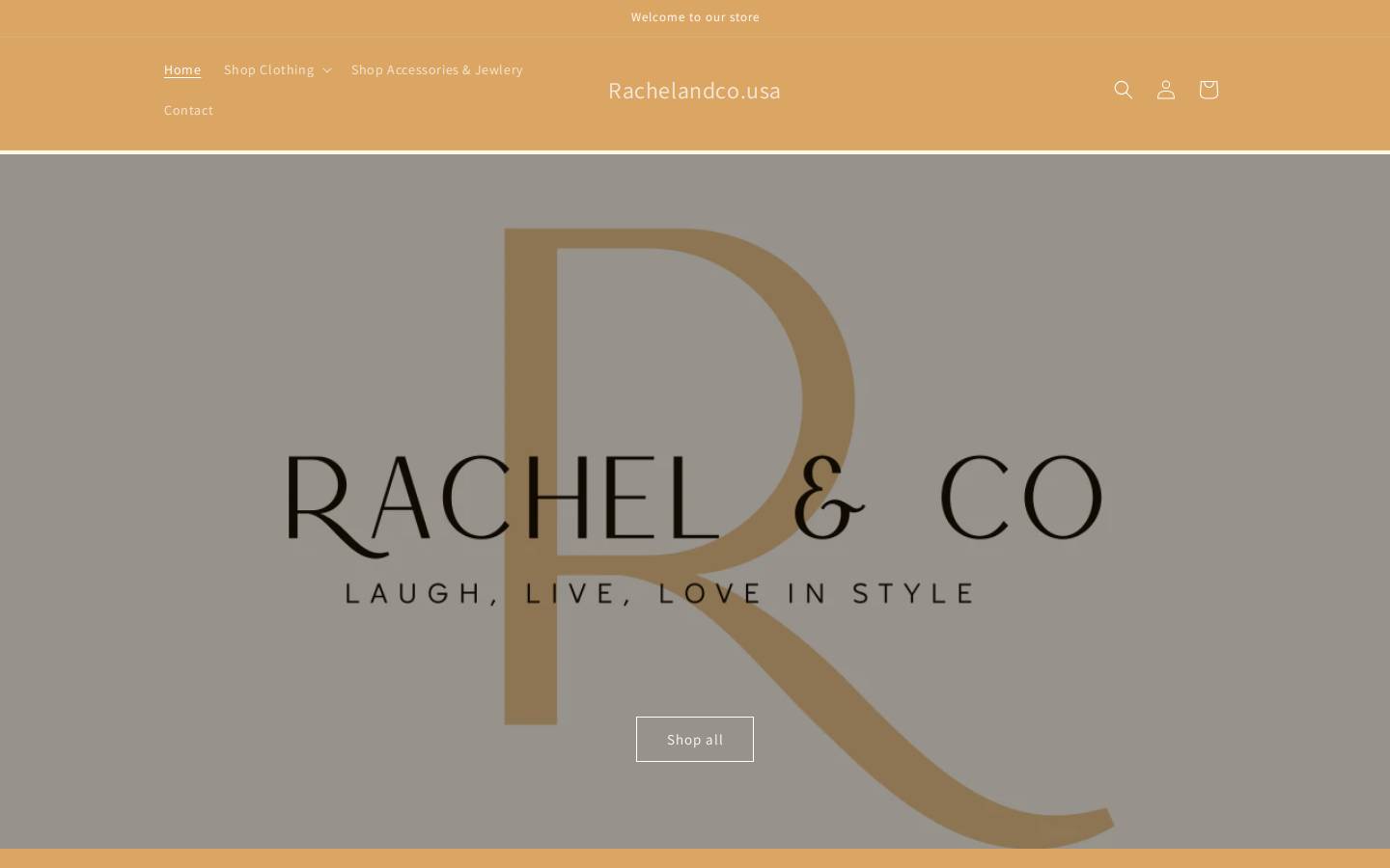 rachelandco-usa.com homepage screenshot