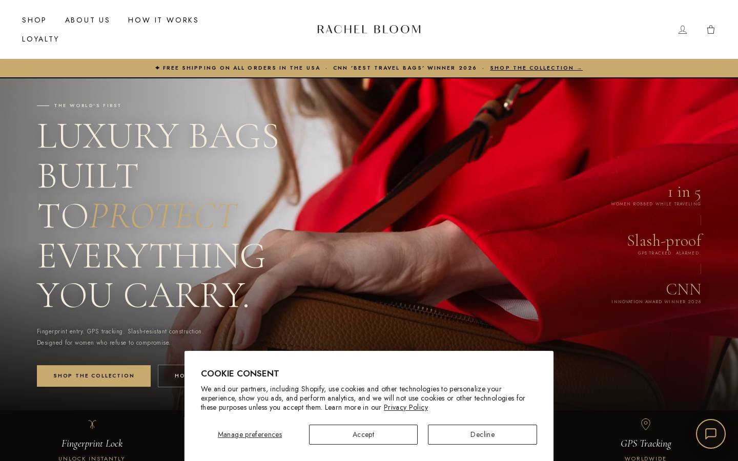 rachelbloom.com homepage screenshot