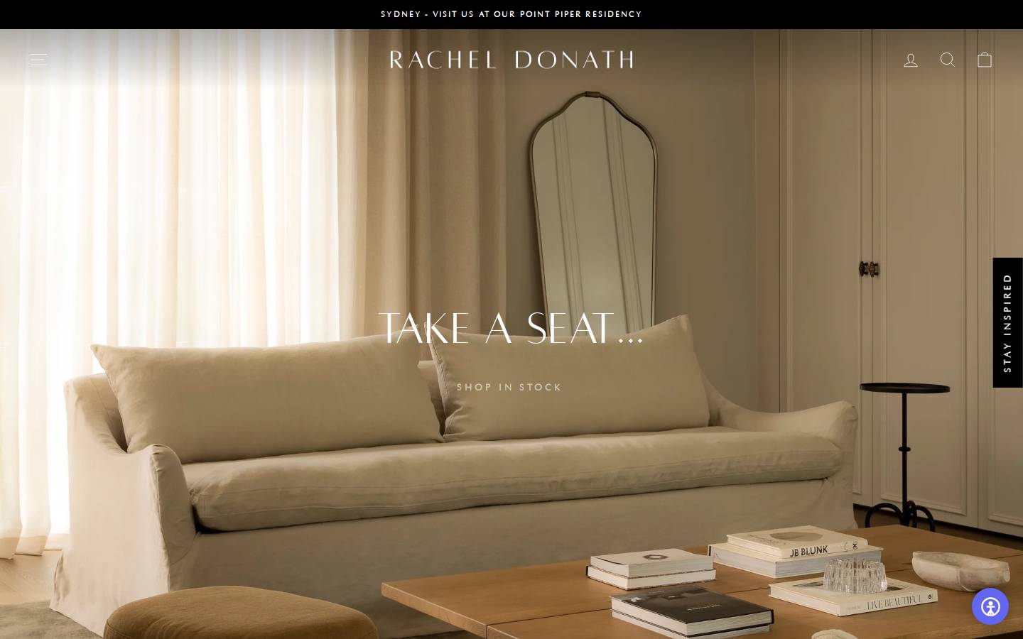 racheldonath.com.au homepage screenshot
