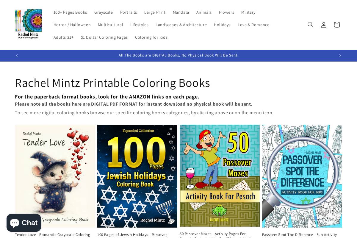 rachelmintz.com homepage screenshot