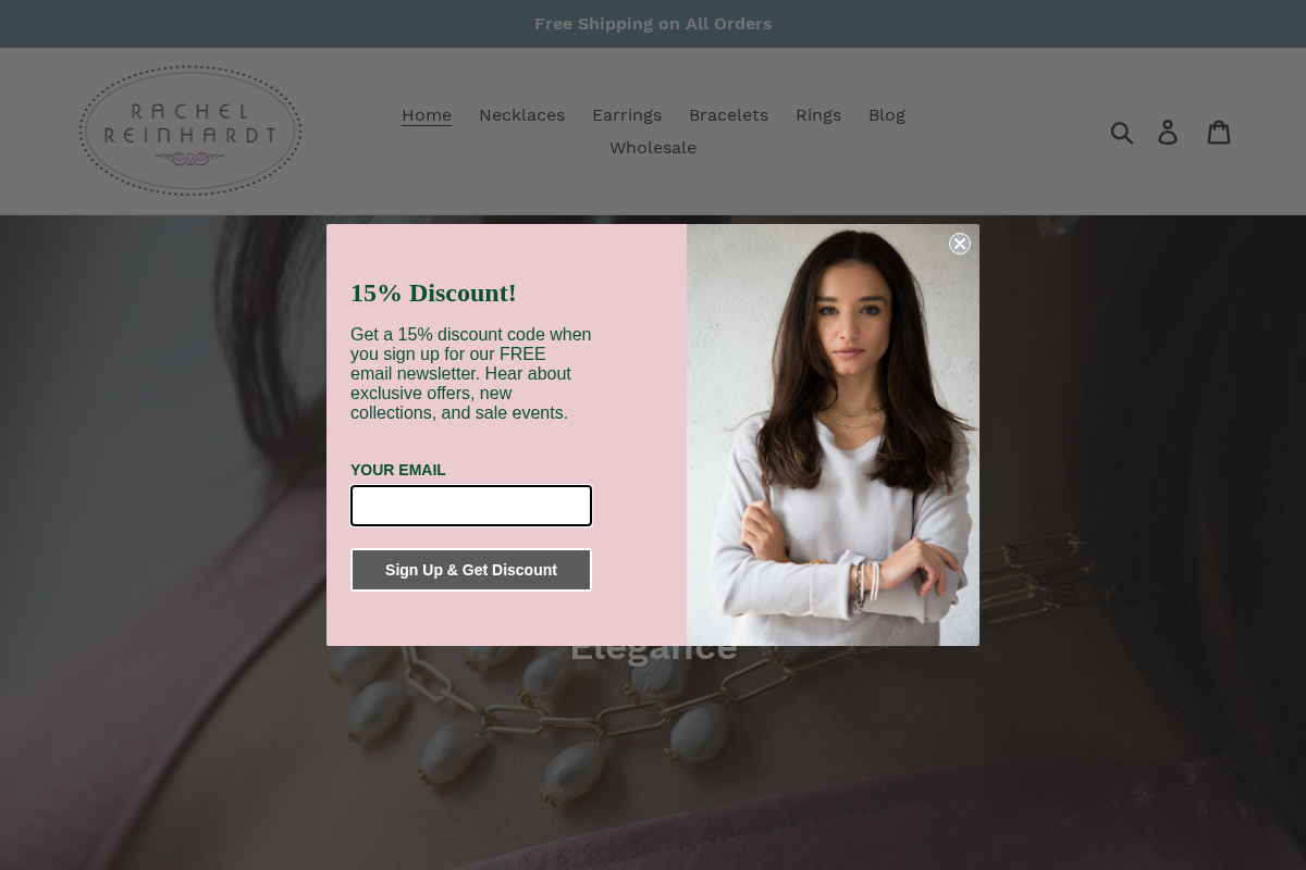 Rachel Reinhardt Jewelry homepage screenshot