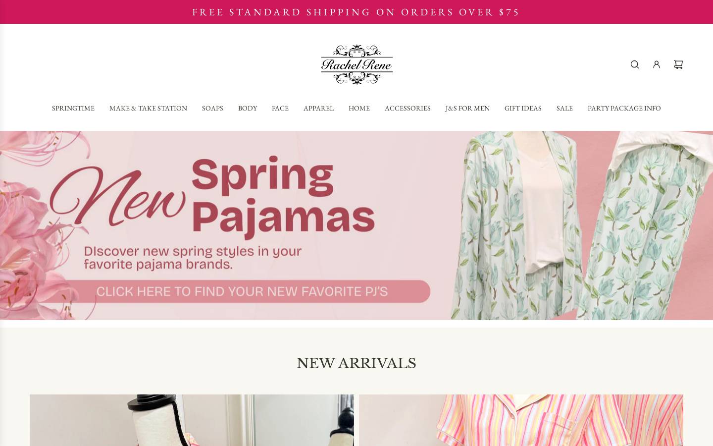 rachelrenebath.com homepage screenshot