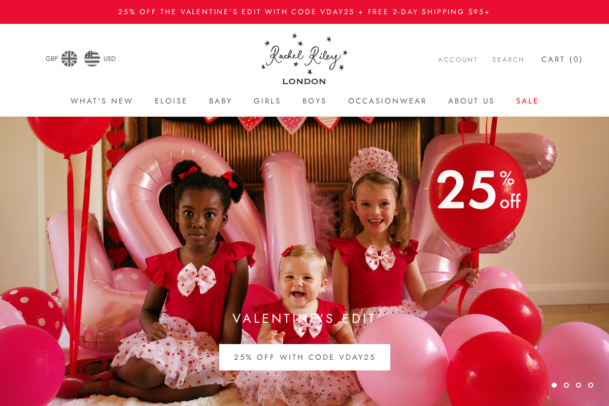 Rachel Riley US homepage screenshot