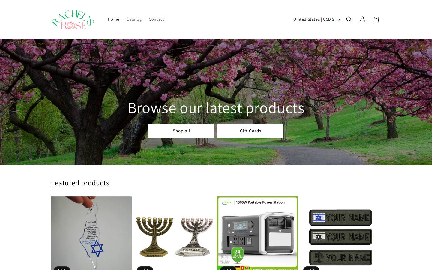 rachelsrose.com homepage screenshot