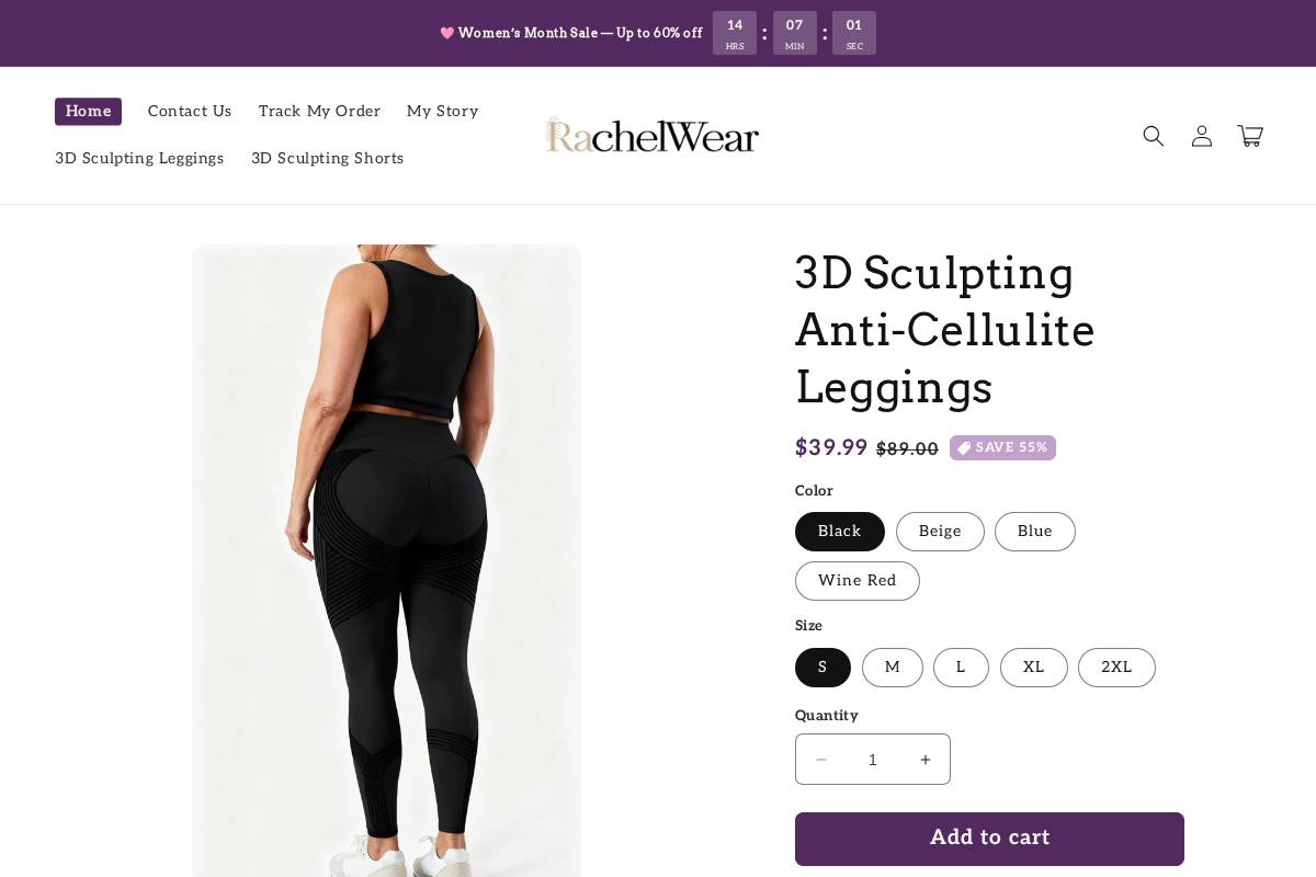 Rachelwear homepage screenshot