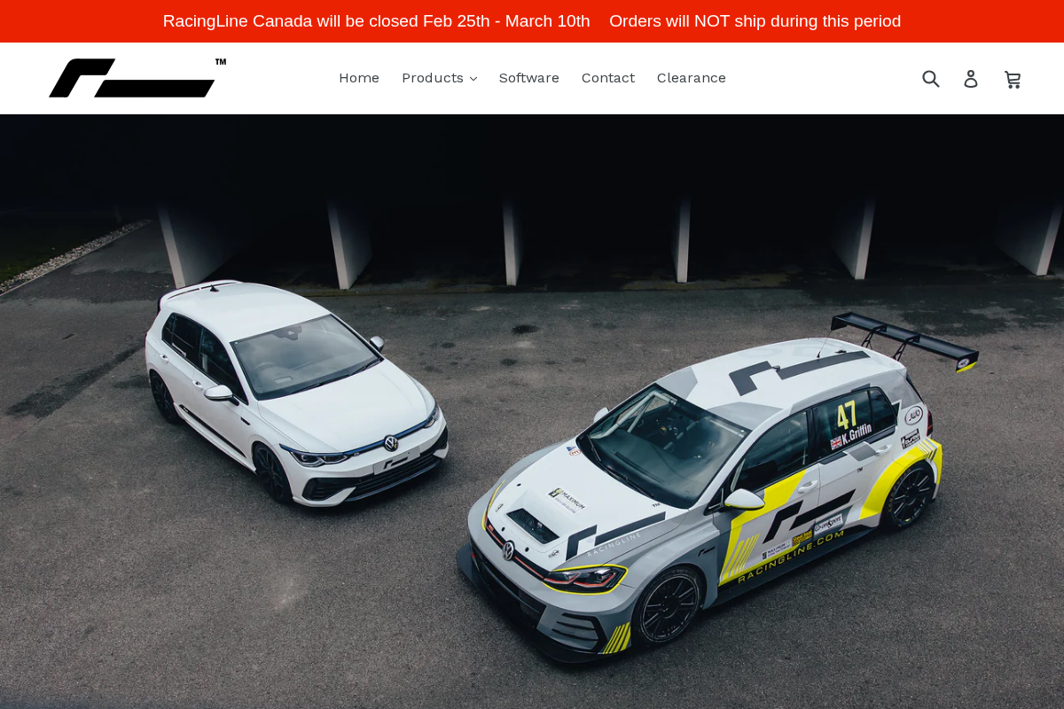 racinglinecanada.com homepage screenshot