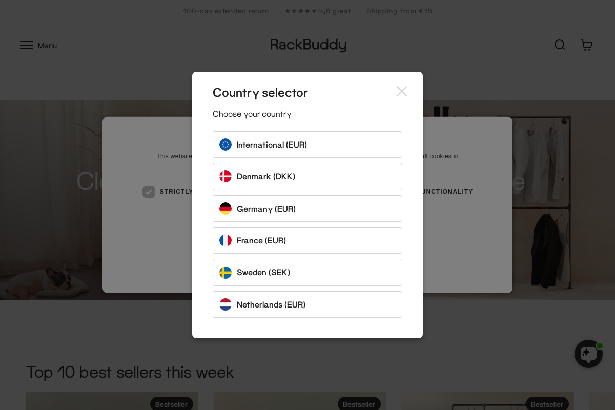 RackBuddy homepage screenshot