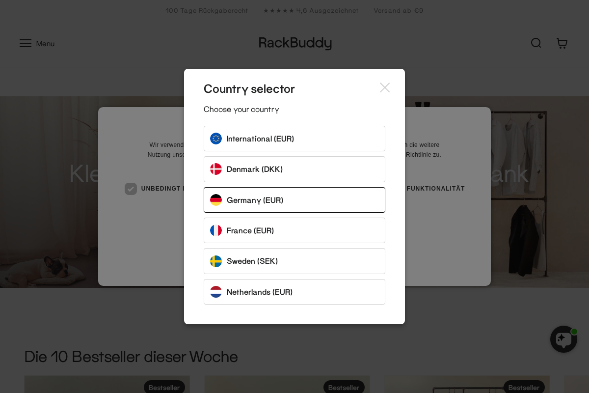 RackBuddy homepage screenshot