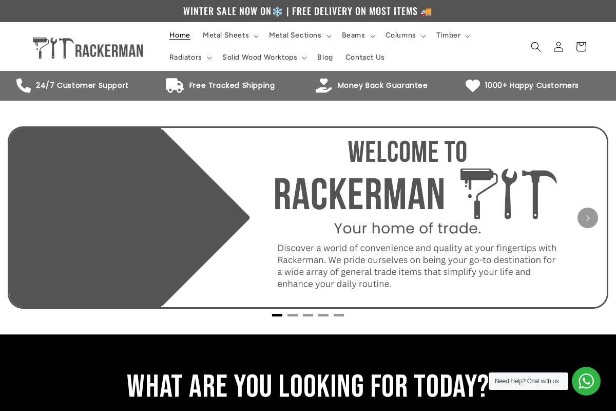 Rackerman homepage screenshot