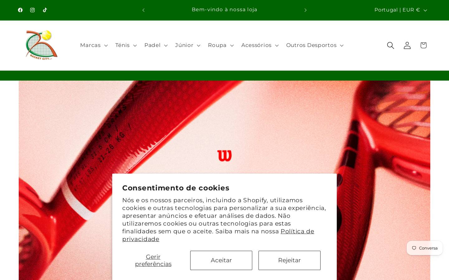Racket city homepage screenshot