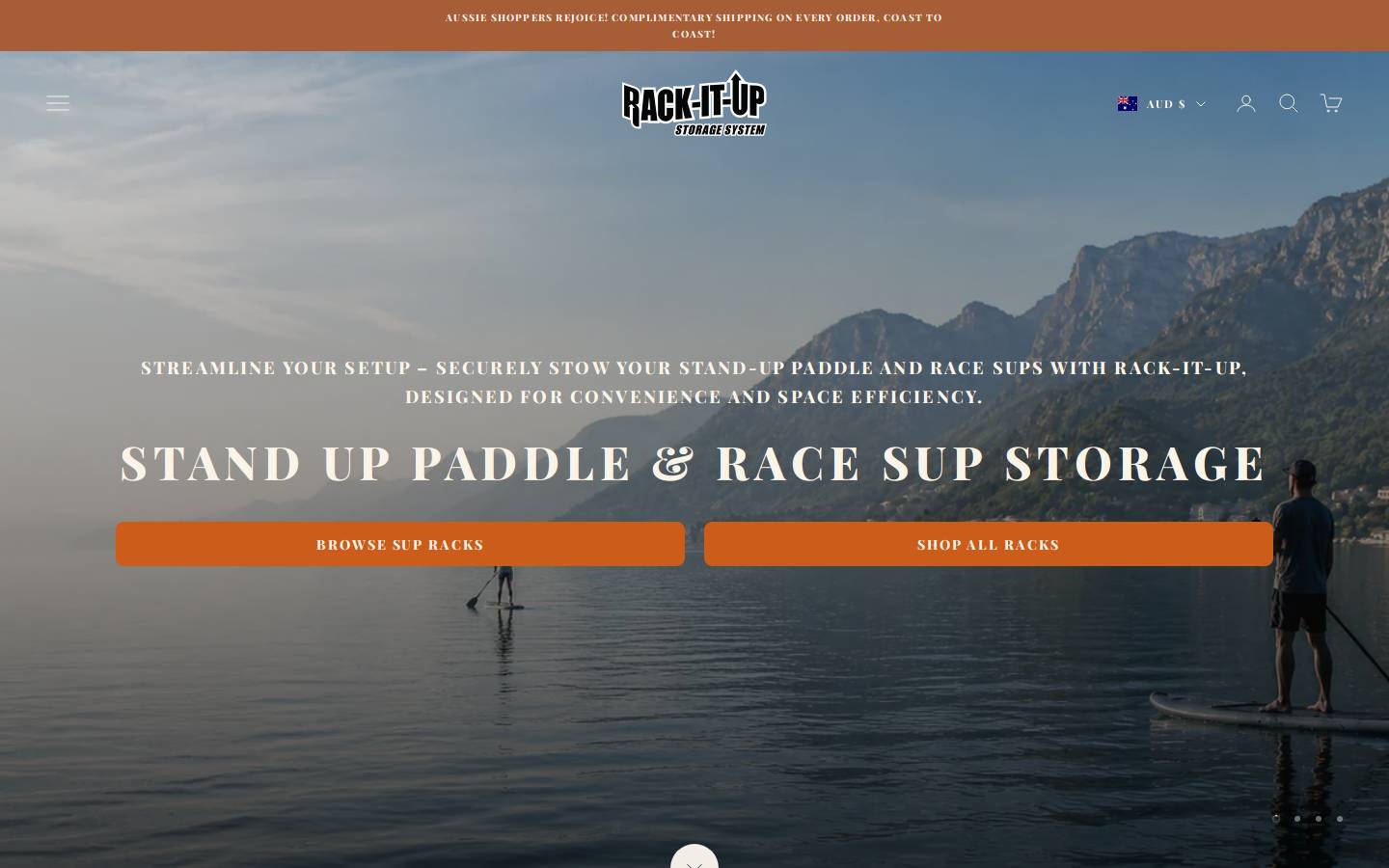 rackitup.net.au homepage screenshot