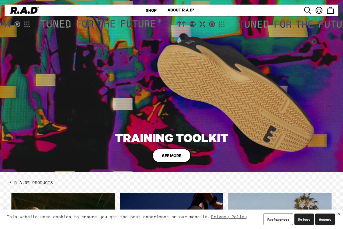 R.A.D® Global homepage screenshot