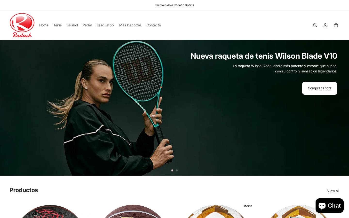 radachsports.com homepage screenshot
