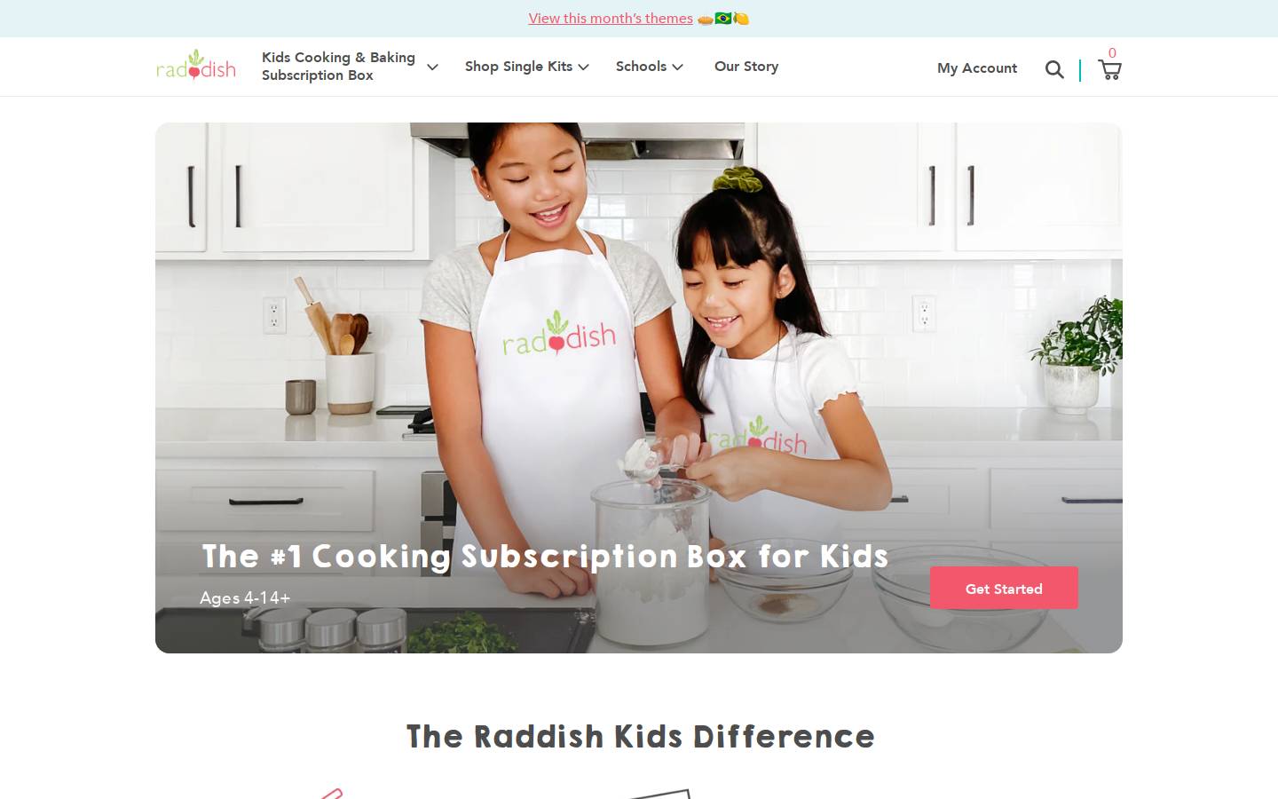 raddishkids.com homepage screenshot