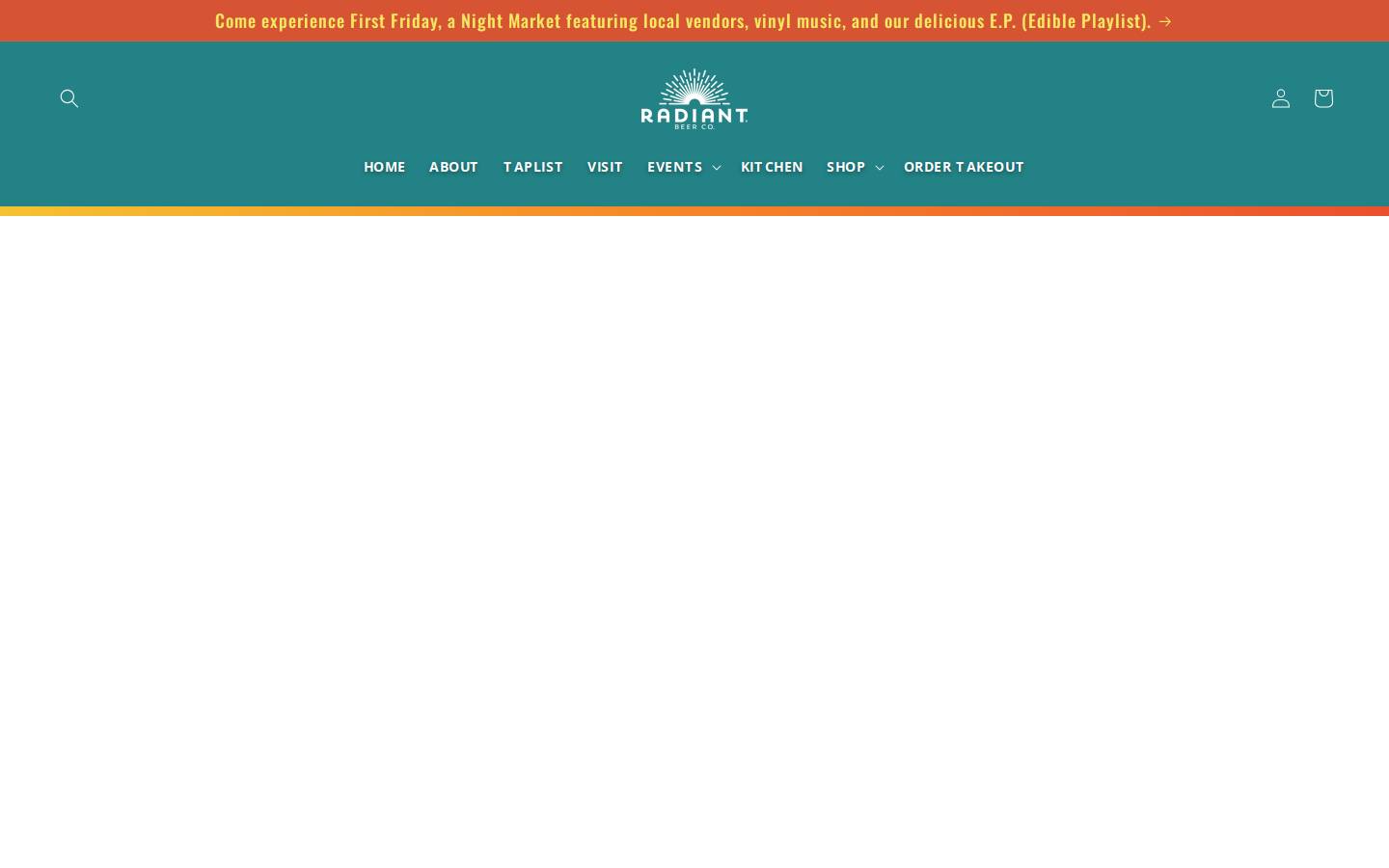 radiantbeer.com homepage screenshot
