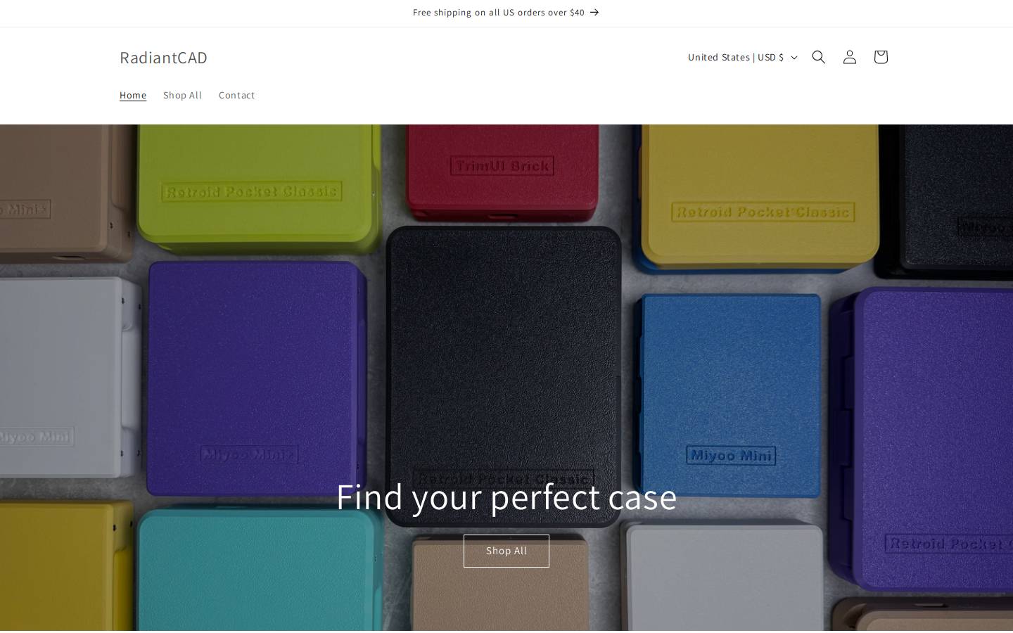 radiantcad.com homepage screenshot