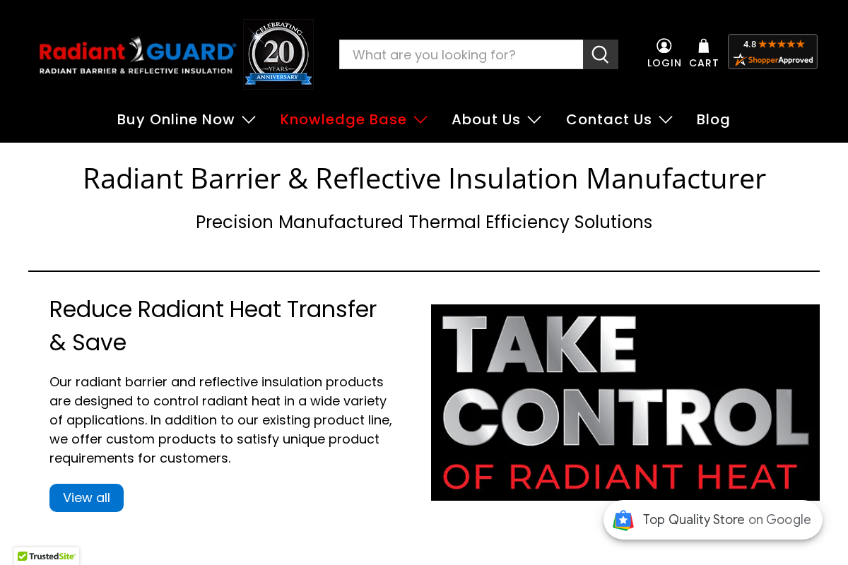 Radiant GUARD homepage screenshot