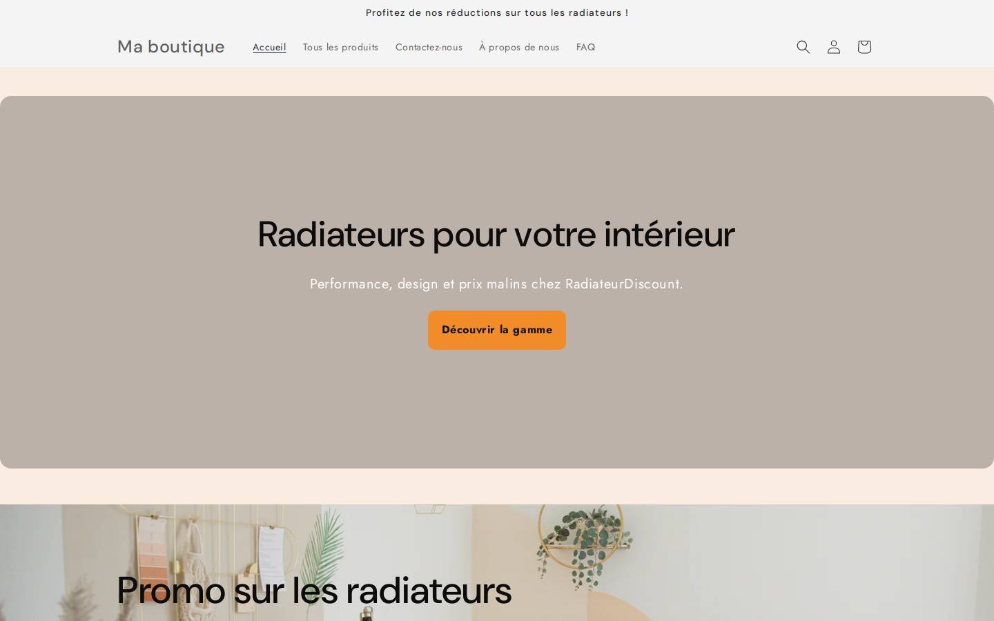 radiateurdiscount.fr homepage screenshot