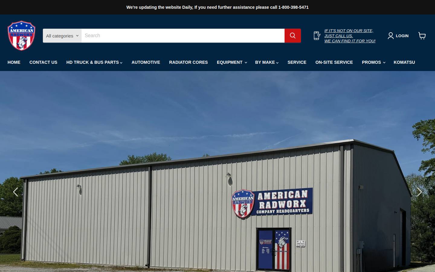 Radiator.com homepage screenshot