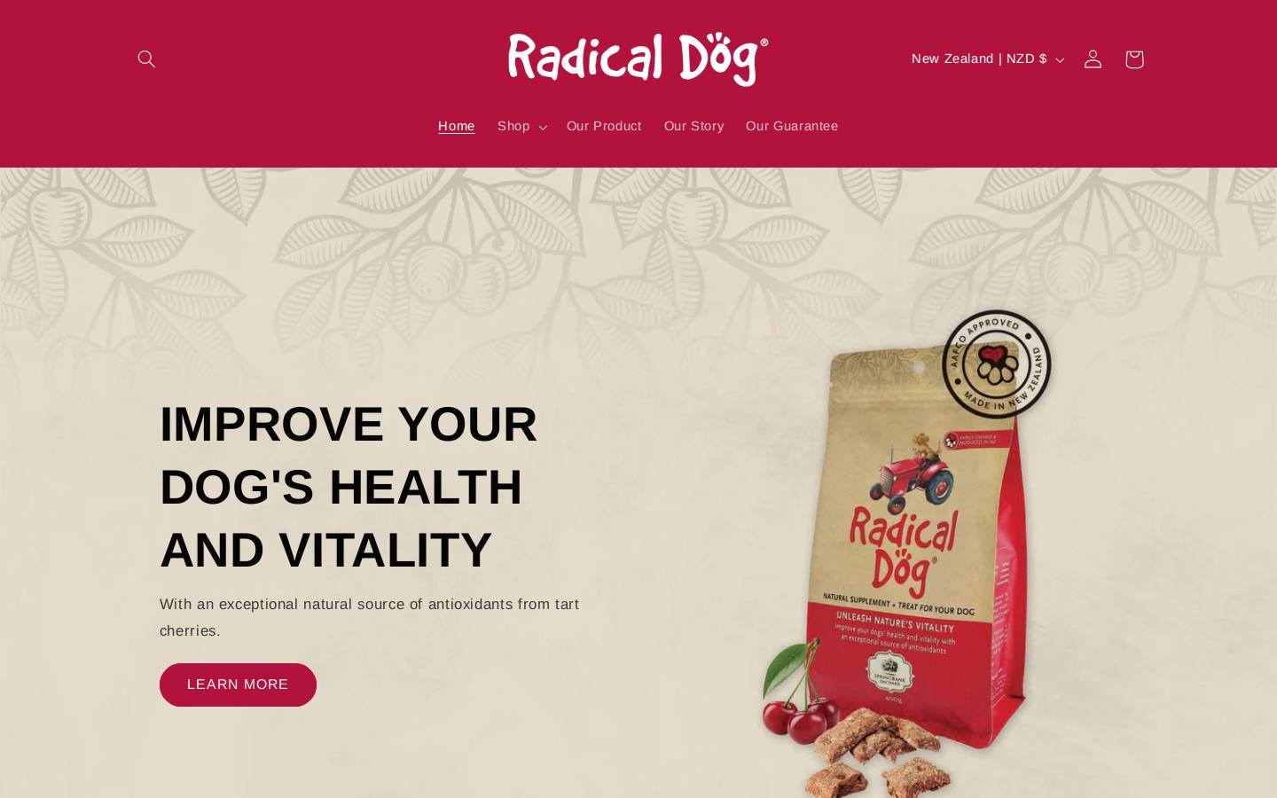 radicaldog.co.nz homepage screenshot