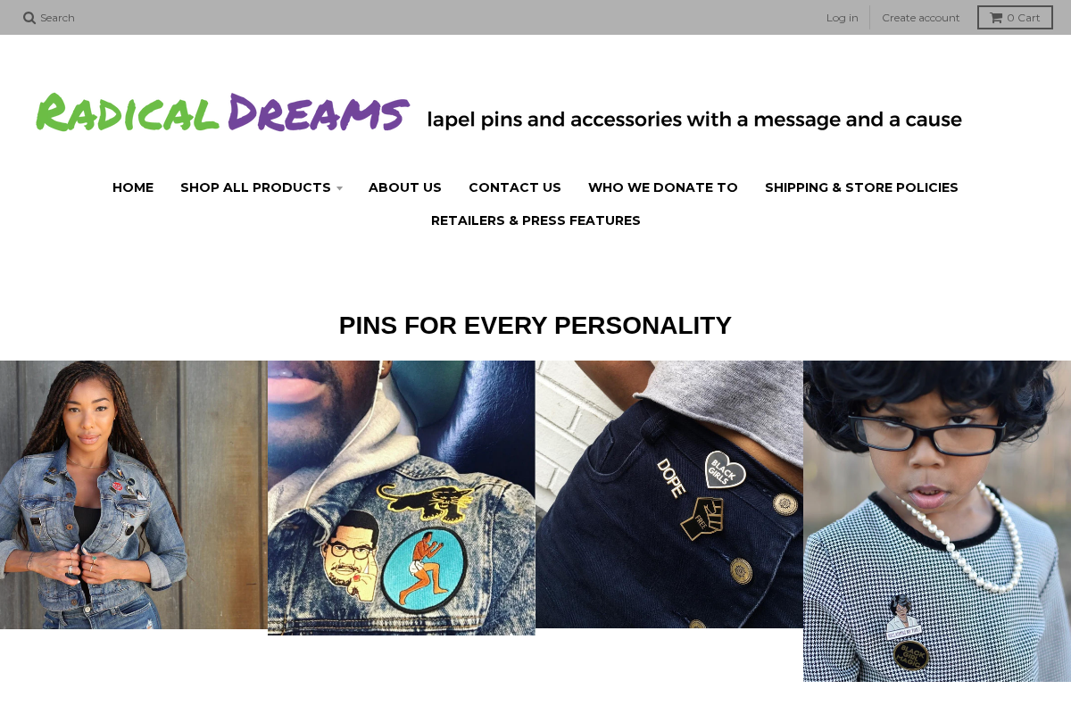 radicaldreams.net homepage screenshot