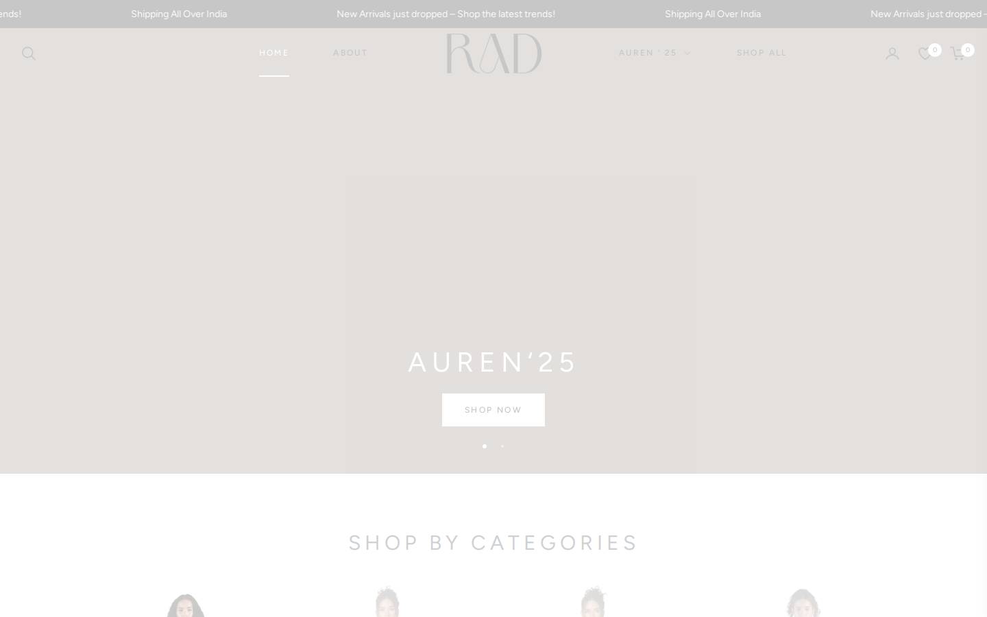 radindia.co homepage screenshot