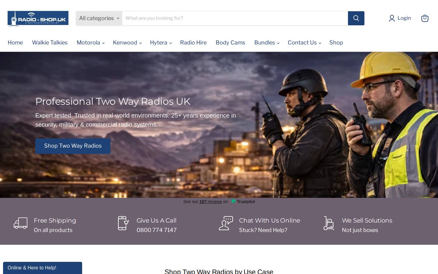 radio-shop.uk homepage screenshot
