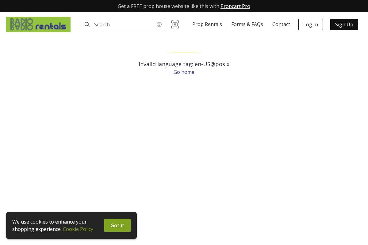 radioradiorentals.com homepage screenshot