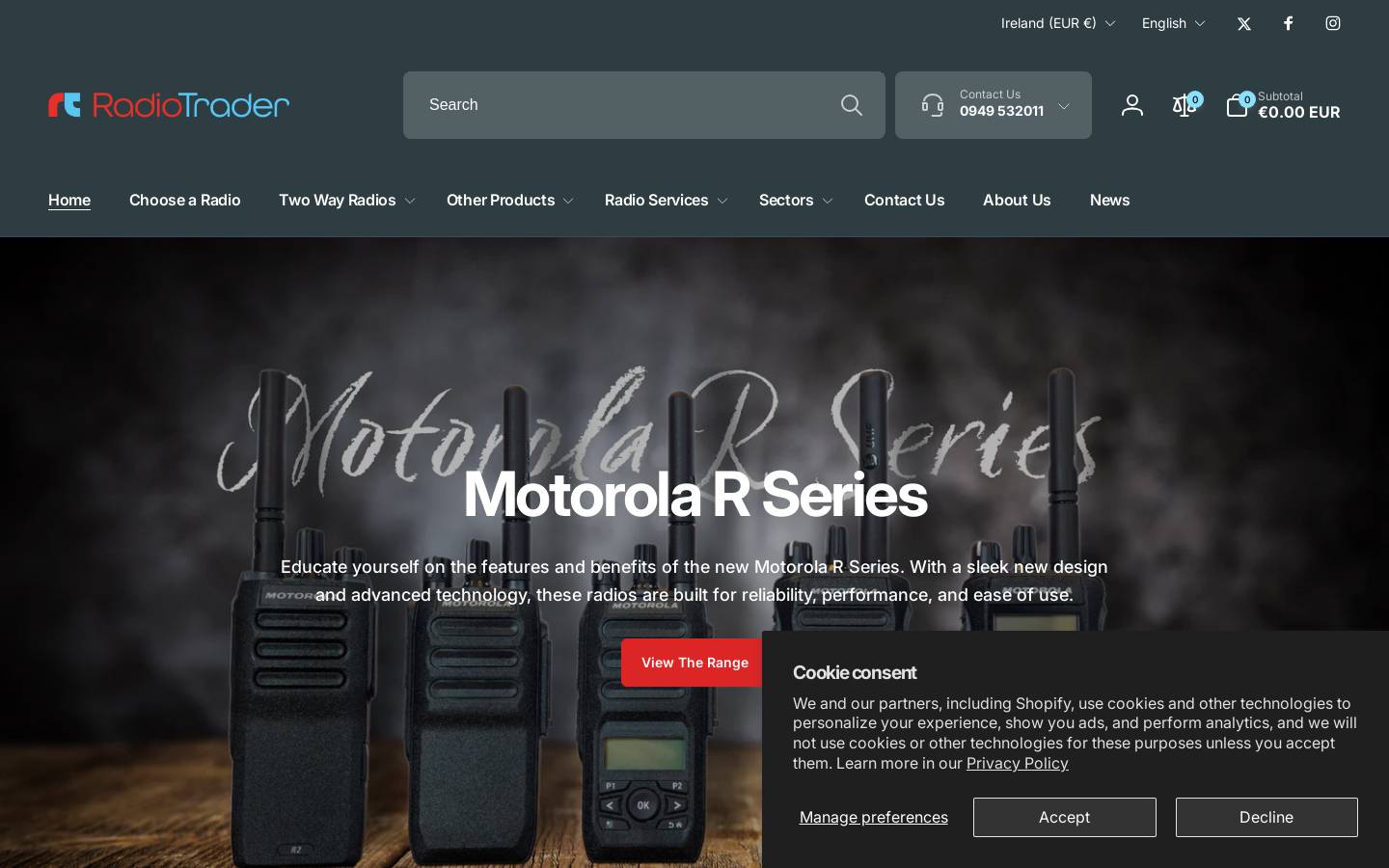 Radiotrader homepage screenshot