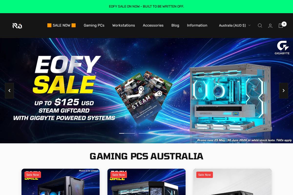 radiumpcs.com.au homepage screenshot