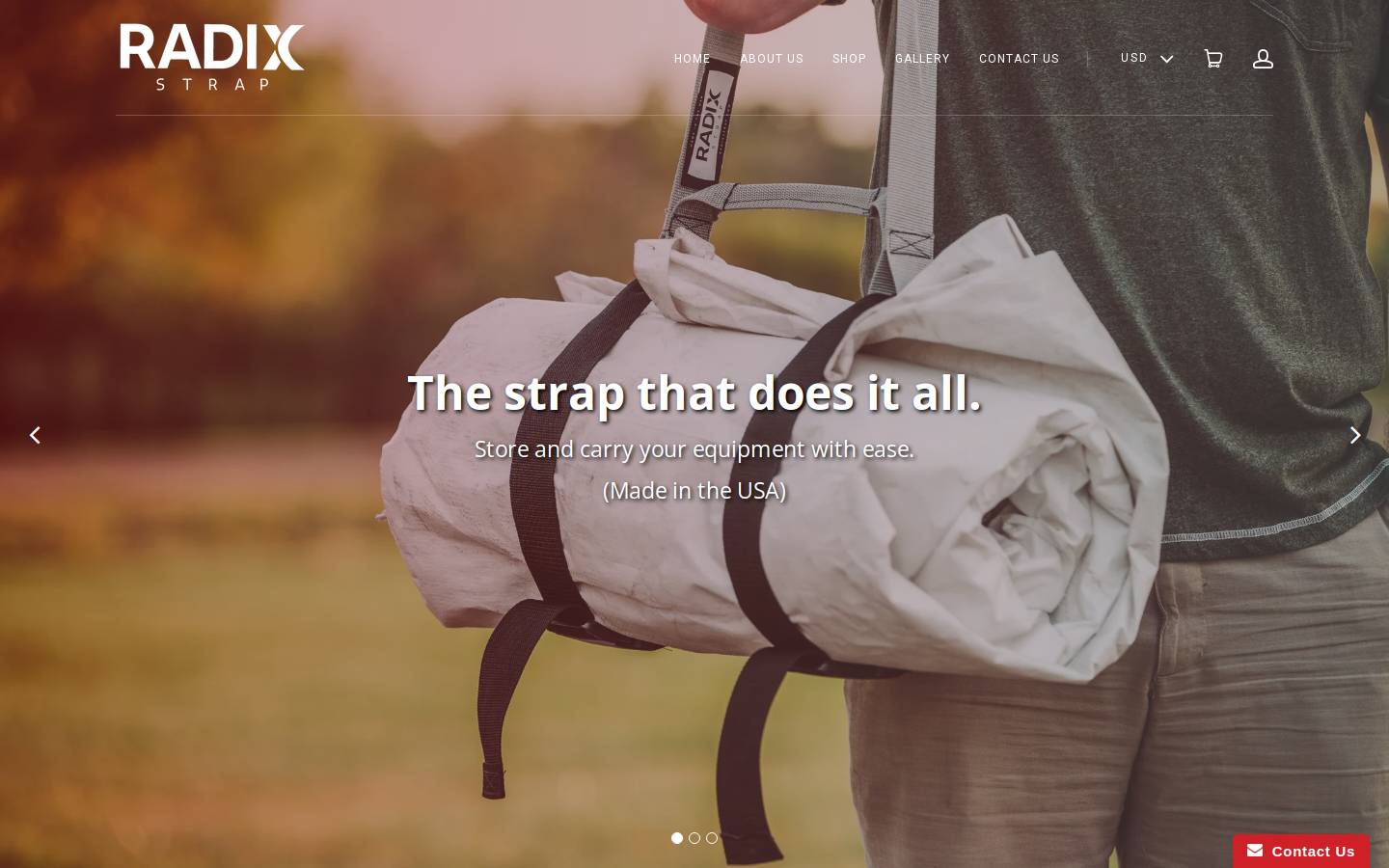 radixstrap.com homepage screenshot