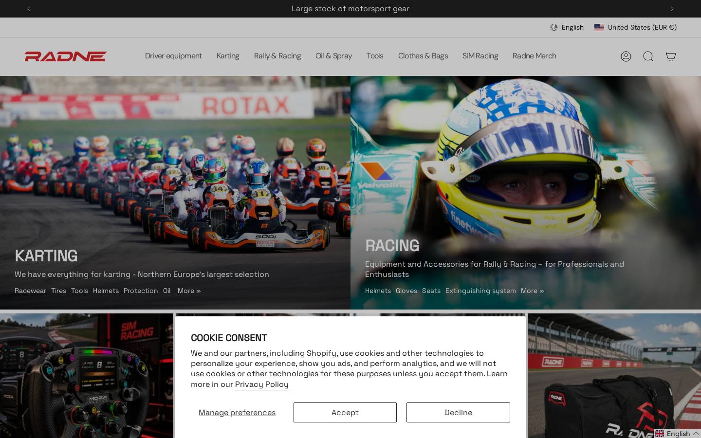 radne.com homepage screenshot