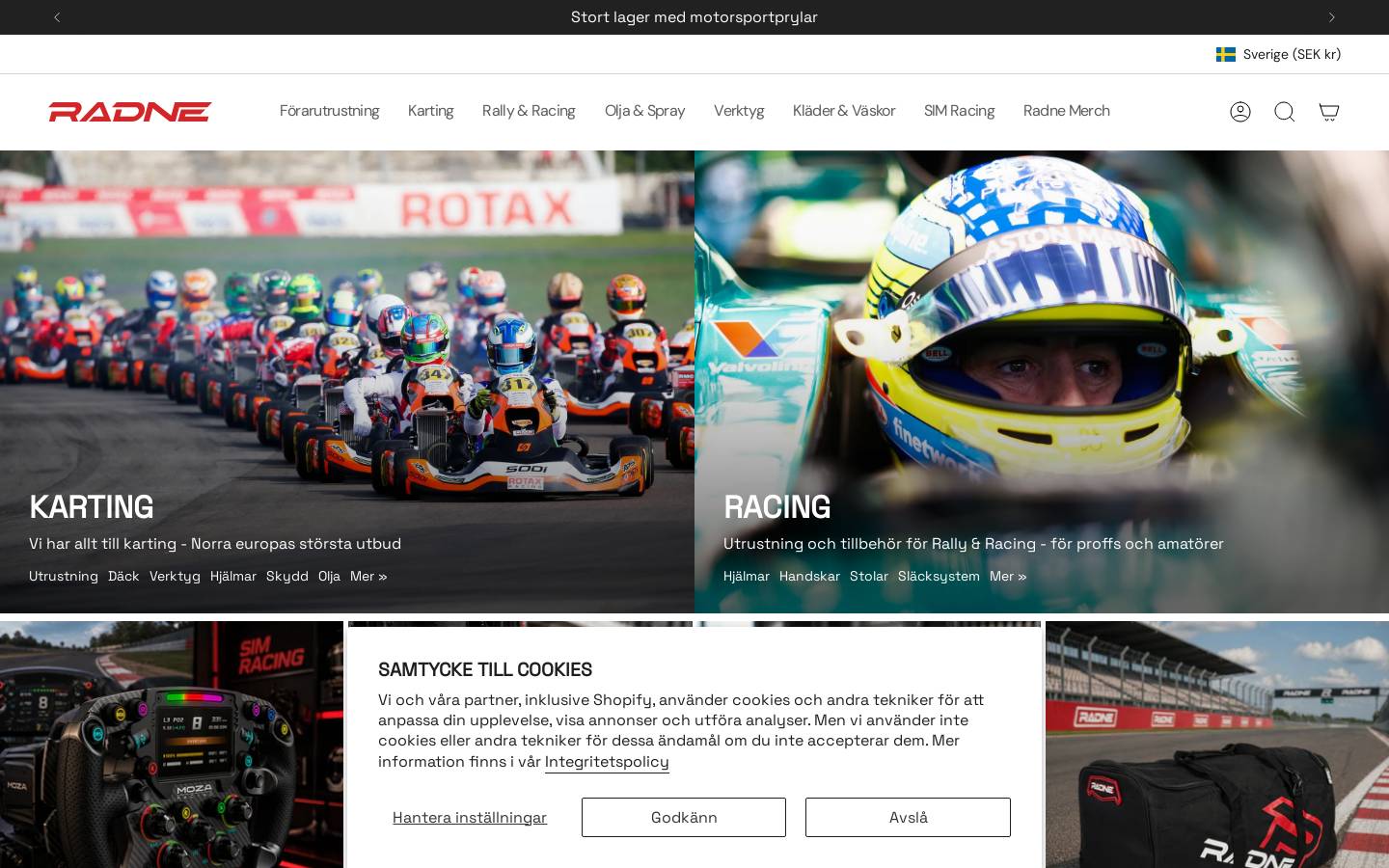 Radne Motor AB homepage screenshot