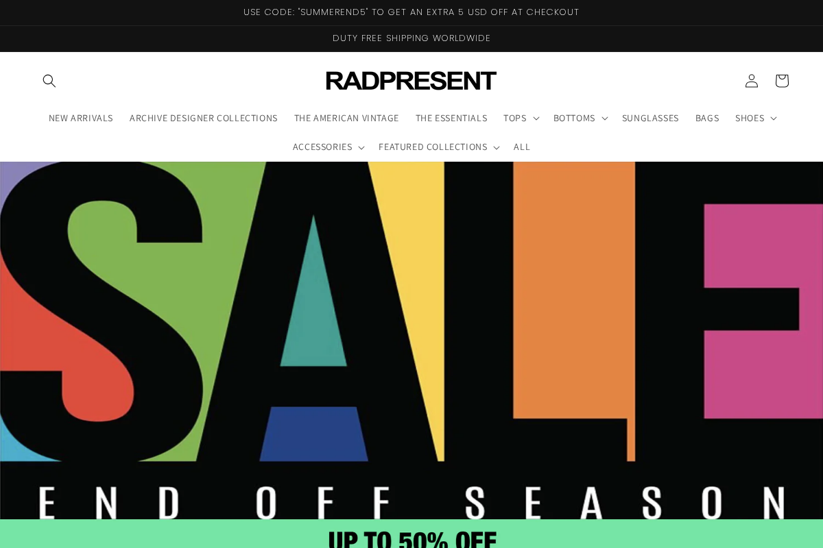 radpresent.com homepage screenshot