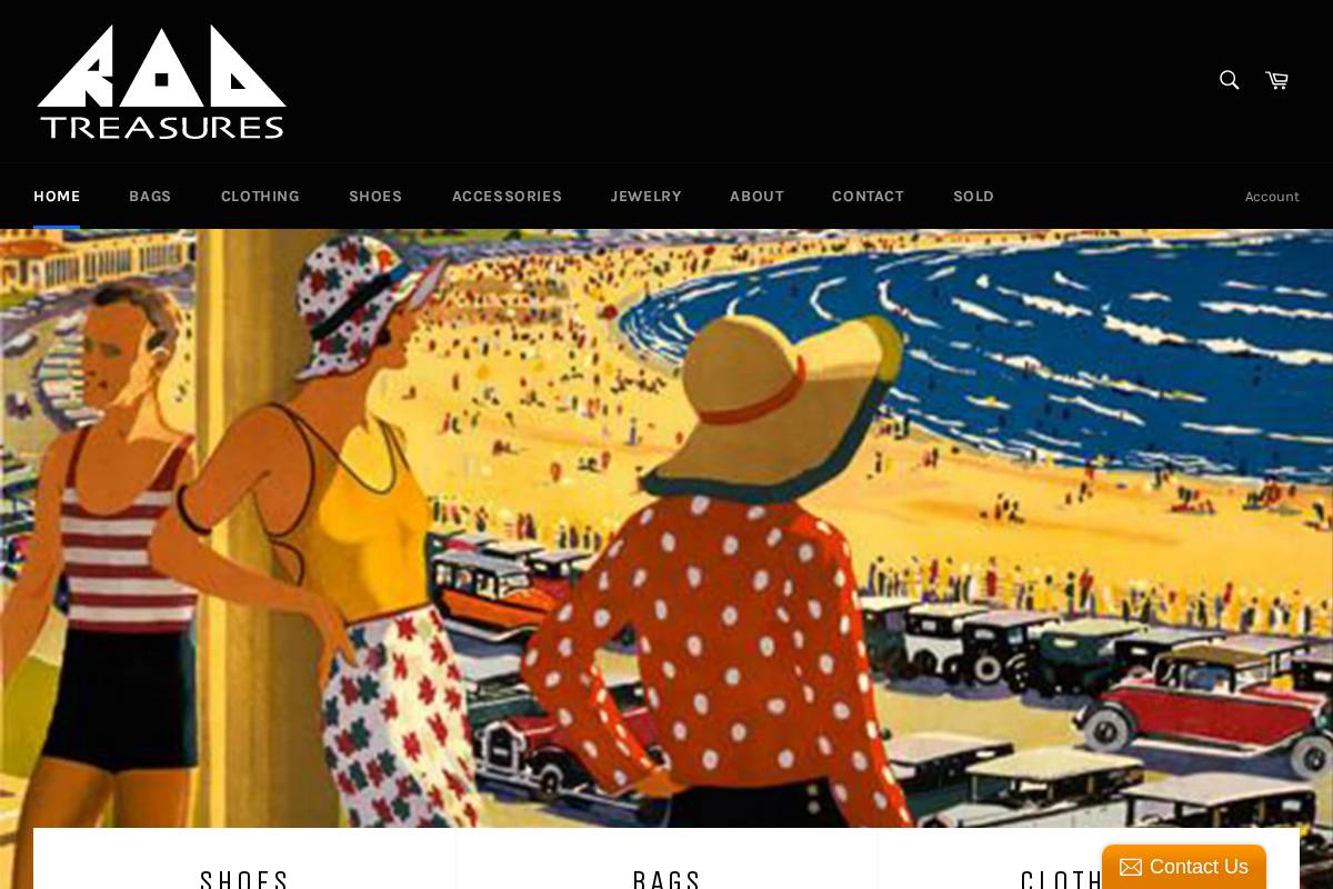 radtreasures.com homepage screenshot