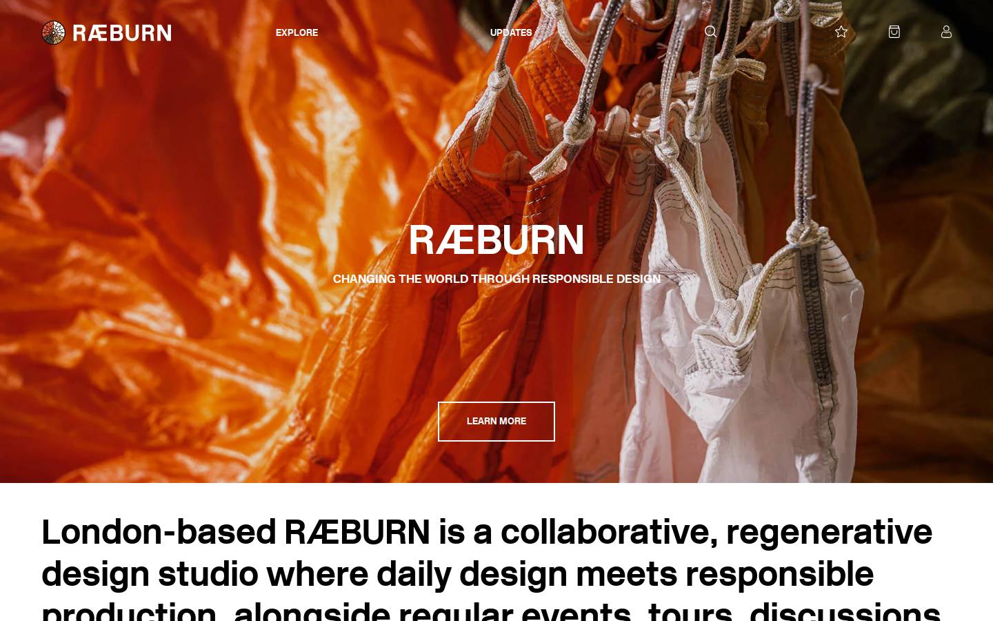 raeburndesign.co.uk homepage screenshot