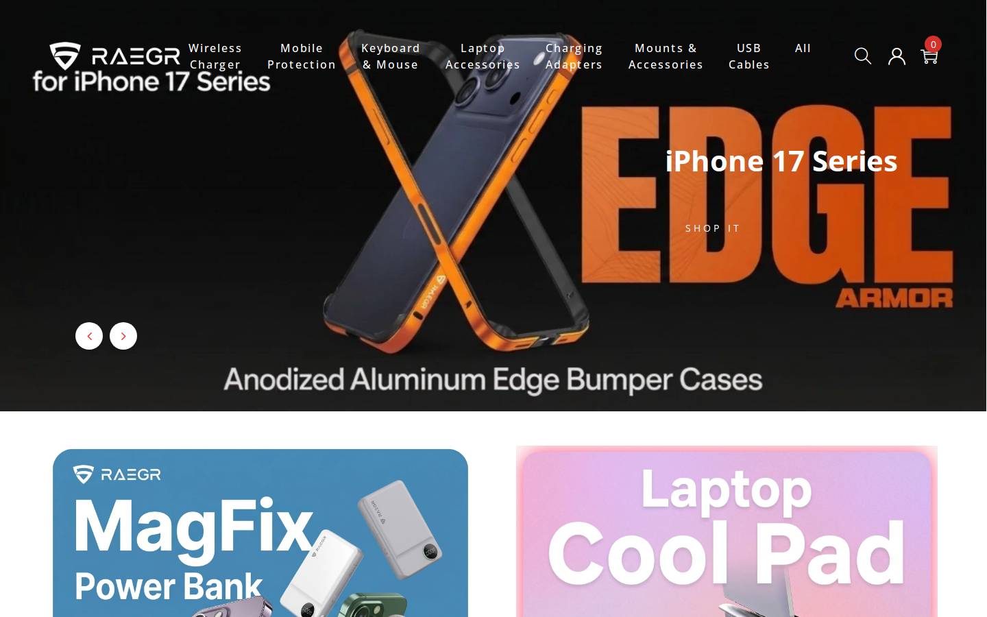 raegr.com homepage screenshot