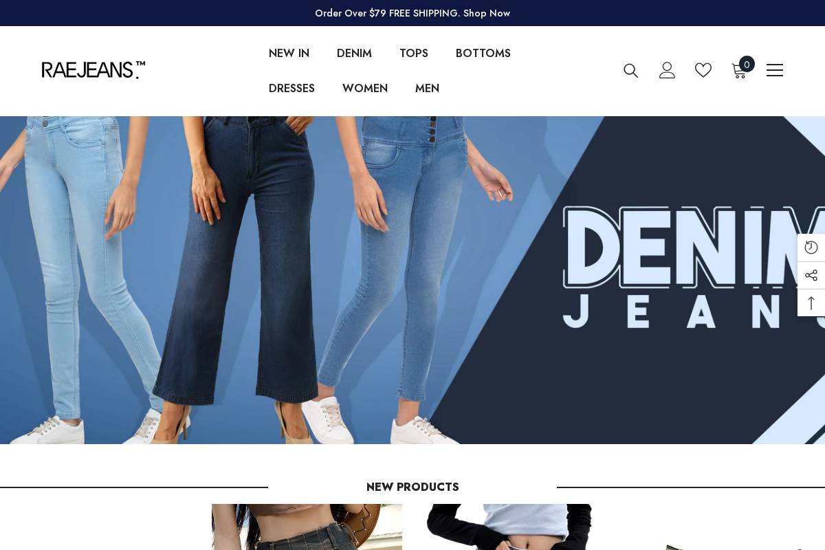 raejeans.com homepage screenshot