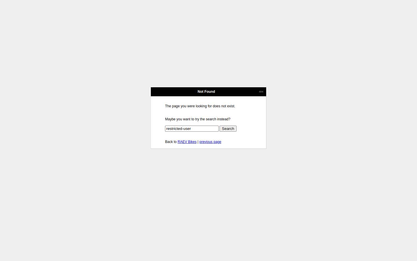 Raevbikes homepage screenshot